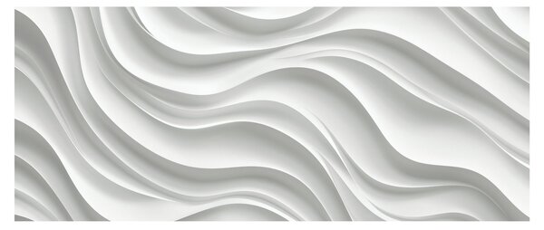 Tablou - Valuri Albe 3D (120x50 cm)
