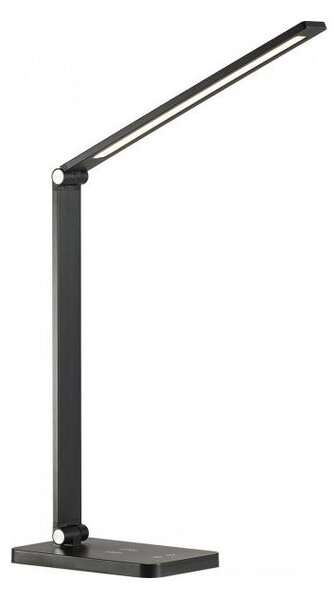 Lampă de birou LED cu dimmer și încărcare wireless NOBLITE Q LED/7W/230V 3000/4000/6500K neagră