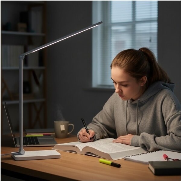 Lampă de birou LED cu dimmer și încărcare wireless NOBLITE Q LED/7W/230V 3000/4000/6500K alb