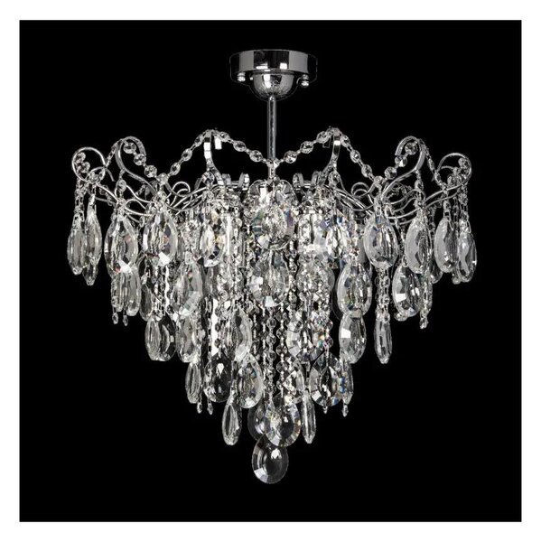 Candelabru din cristal pe tijă 6xE27/60W/230V