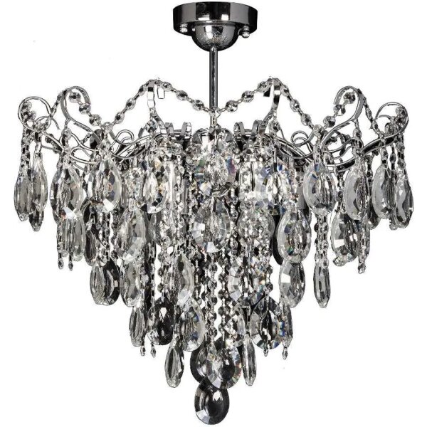 Candelabru din cristal pe tijă 6xE27/60W/230V