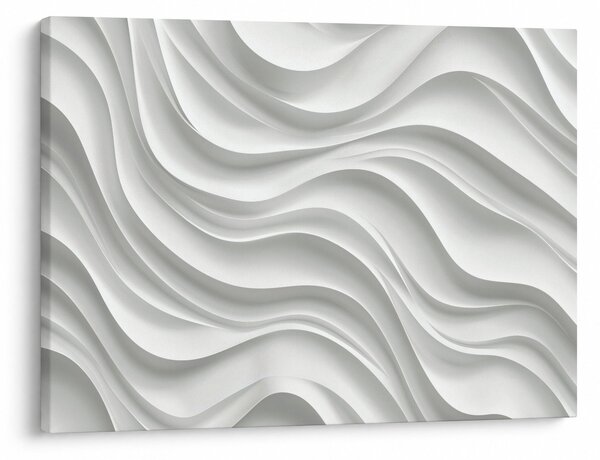 Tablou - Valuri Albe 3D (70x50 cm)