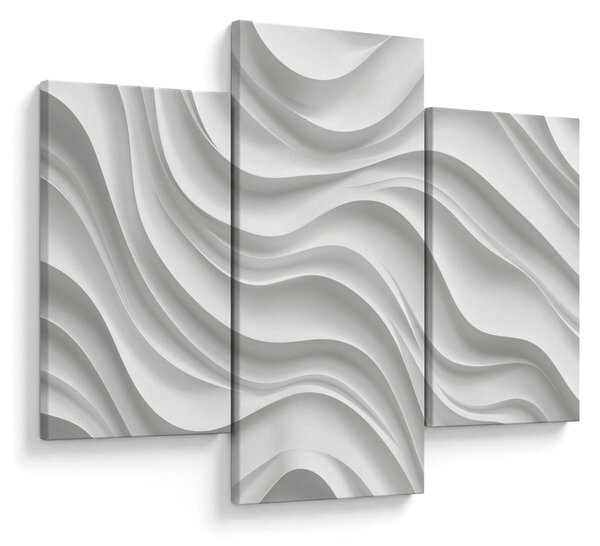 Tablou - Valuri Albe 3D (90x60 cm)