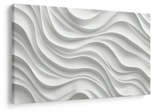 Tablou - Valuri Albe 3D (90x60 cm)