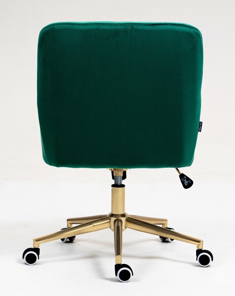 HR4318K Scaun Verde Catifea cu Bază Aurie