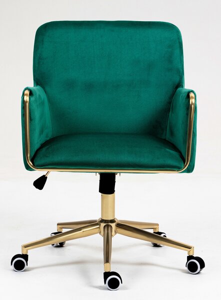 HR4318K Scaun Verde Catifea cu Bază Aurie