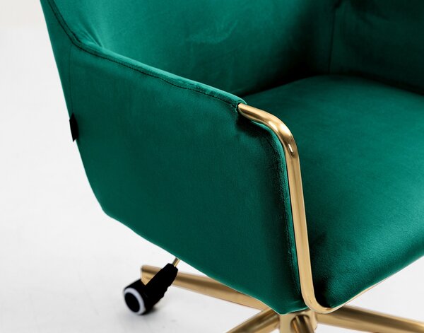 HR4318K Scaun Verde Catifea cu Bază Aurie