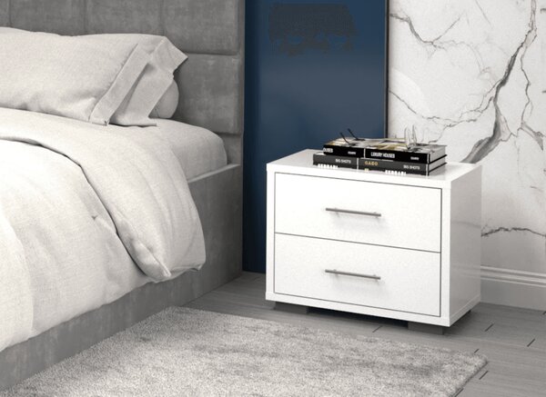 Set dormitor Cairo Verde cu Dulap Londra 200 Alb
