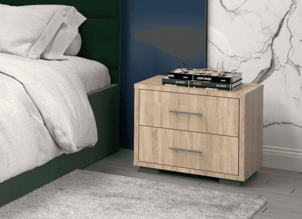 Set dormitor Nova Bej cu Dulap Atlantic 150 Sonoma