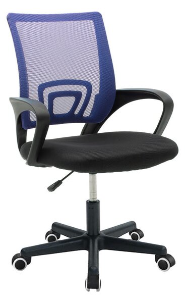 Scaun ergonomic de birou Berto II cu spatar din mesh, – roz/negru, 60x48x85-95 cm