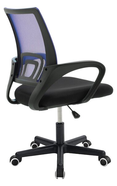 Scaun ergonomic de birou Berto II cu spatar din mesh, – roz/negru, 60x48x85-95 cm