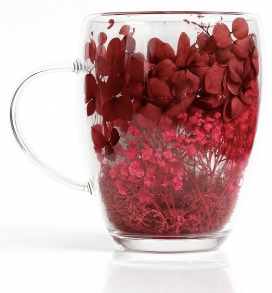 JAKS Pahar termic cu flori în interior 300 ml 1 buc Ruby