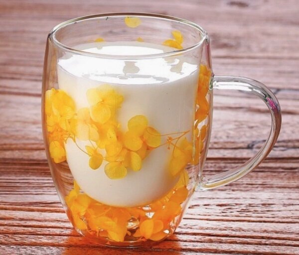 JAKS Pahar termic cu flori în interior 300 ml 1 buc Yelly