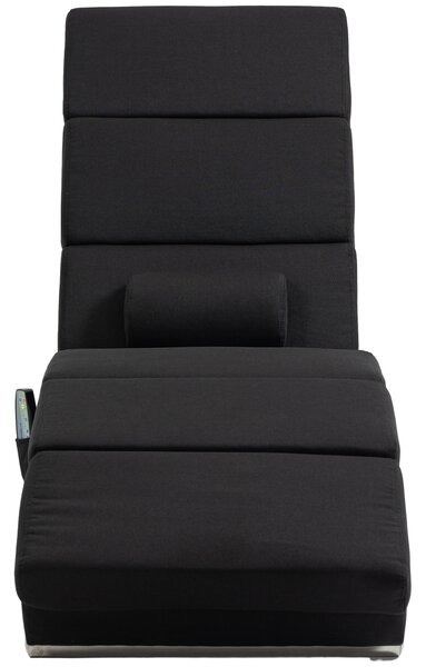 HOMCOM Fotoliu relaxant șezlong de relaxare ergonomic, cu masaj și încălzire, cu telecomandă 56 x 168 x 84 cm negru | Aosom Romania