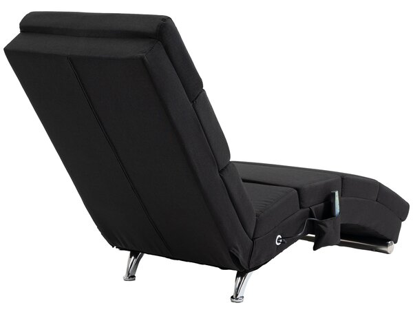 HOMCOM Fotoliu relaxant șezlong de relaxare ergonomic, cu masaj și încălzire, cu telecomandă 56 x 168 x 84 cm negru | Aosom Romania