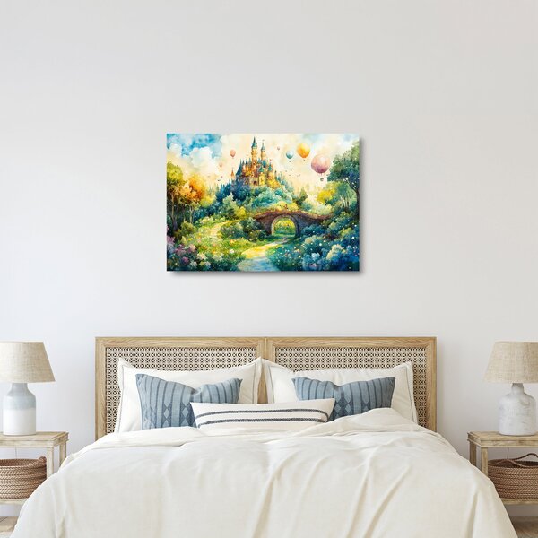 Tablou pe sticlă - Castel de Poveste (70x50 cm)
