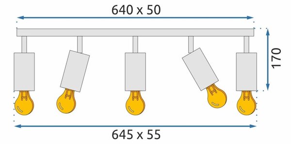 Plafonieră modernă cu spoturi luminoase 3