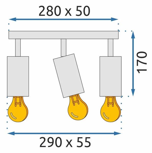 Plafonieră modernă cu spoturi luminoase 3