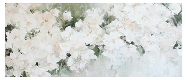 Tablou - Abstracție de Flori Albe (120x50 cm)