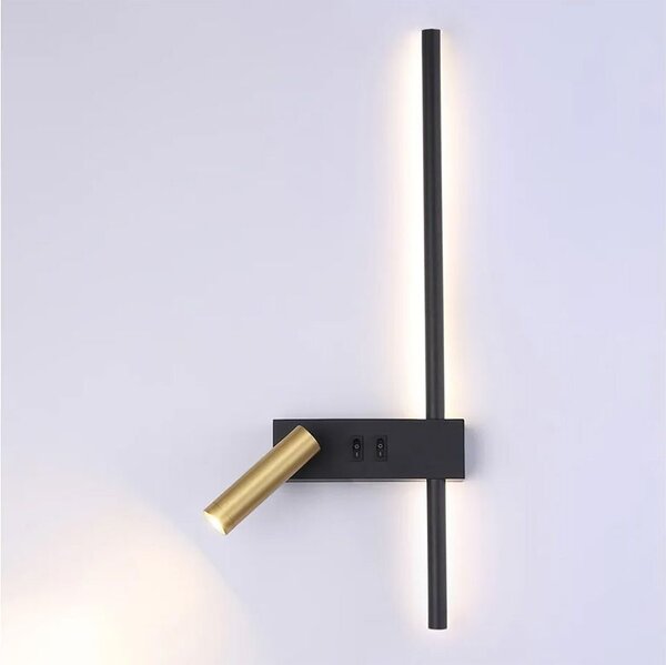 Lampa de perete APP1439-2-W BLACK GOLD LEFT