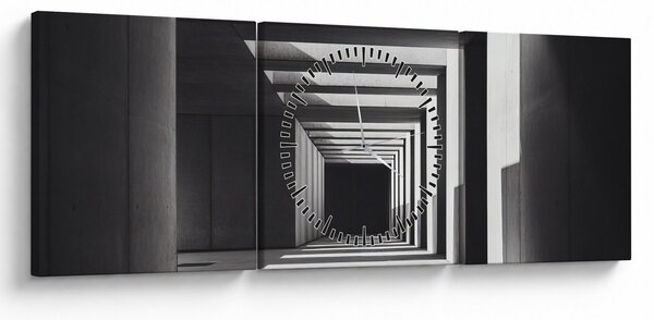 Tablou - Tunel Pătrat (cu ceas) (90x30 cm)