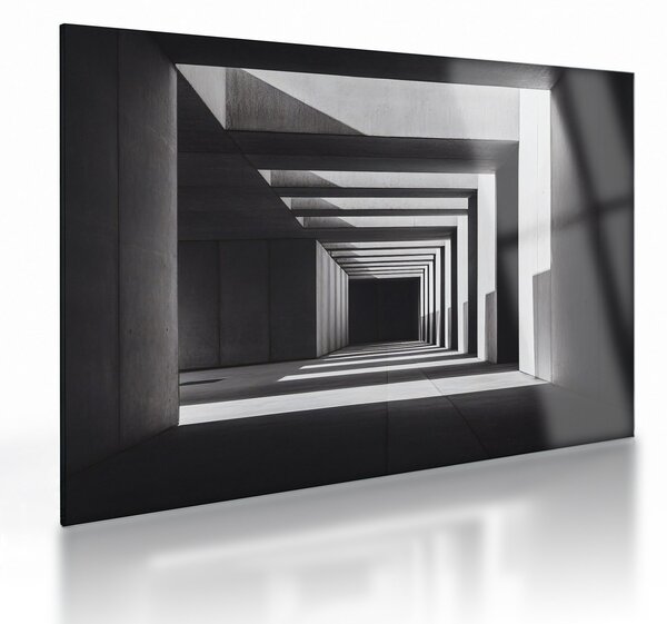 Tablou pe sticlă - Tunel Pătrat (70x50 cm)