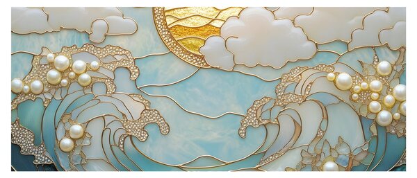 Tablou - Perle 3D în Ocean (120x50 cm)