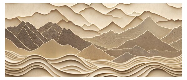 Tablou - Linii Montane 3D (120x50 cm)