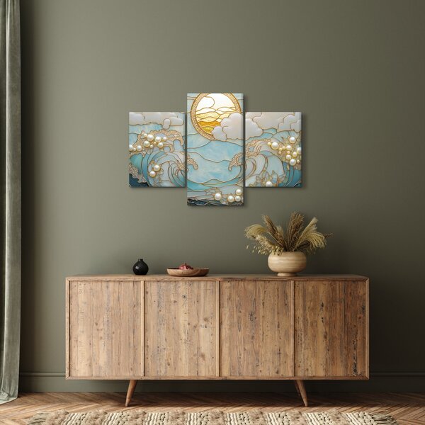 Tablou - Perle 3D în Ocean (90x60 cm)