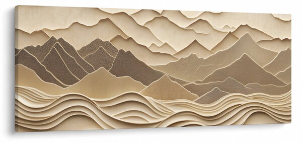 Tablou - Linii Montane 3D (120x50 cm)