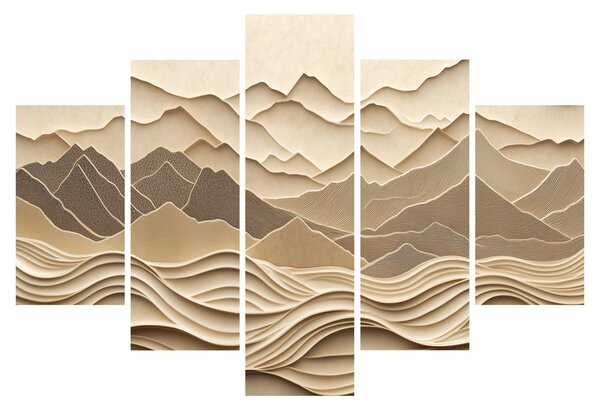 Tablou - Linii Montane 3D (150x105 cm)