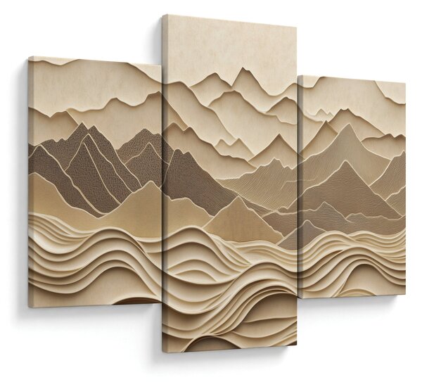 Tablou - Linii Montane 3D (90x60 cm)