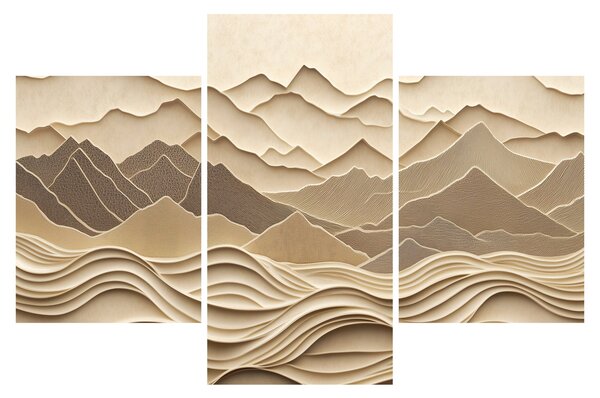 Tablou - Linii Montane 3D (90x60 cm)