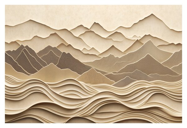 Tablou - Linii Montane 3D (90x60 cm)