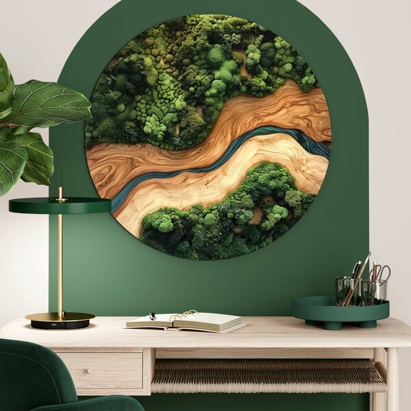 DUBLEZ | Tablou rășină epoxidică - Mușchi licheni decorativi | Imprimare UV premium