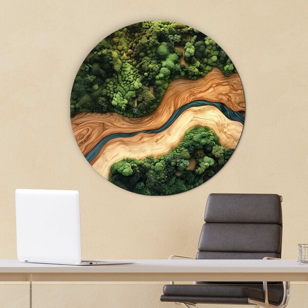 DUBLEZ | Tablou rășină epoxidică - Mușchi licheni decorativi | Imprimare UV premium