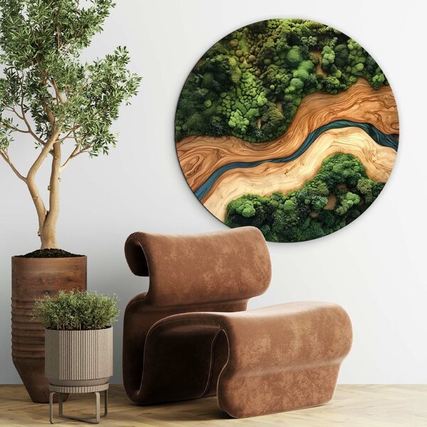 DUBLEZ | Tablou rășină epoxidică - Mușchi licheni decorativi | Imprimare UV premium