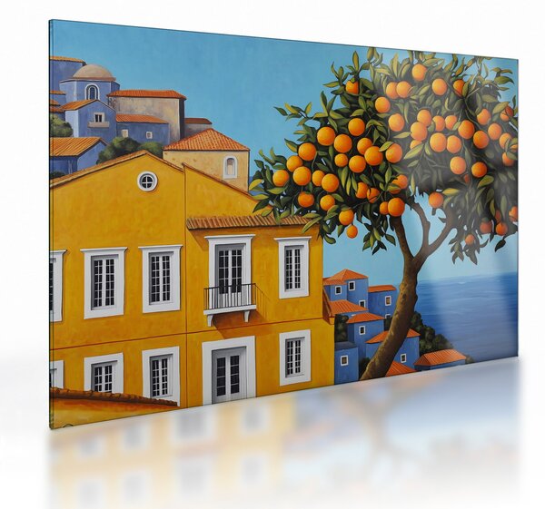 Tablou pe sticlă - Portocal (70x50 cm)