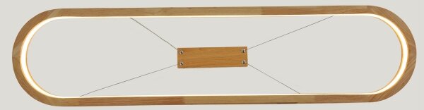 Brilagi - Lustru LED UMEA WOOD, suspendat pe cablu, LED/40W/230V, 90x22 cm, lemn