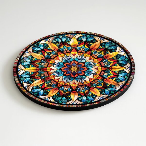 DUBLEZ | Mandala colorată de perete - Caleidoscopul sufletului | Imprimare UV premium