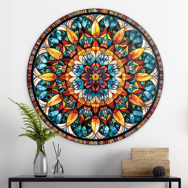 DUBLEZ | Mandala colorată de perete - Caleidoscopul sufletului | Imprimare UV premium