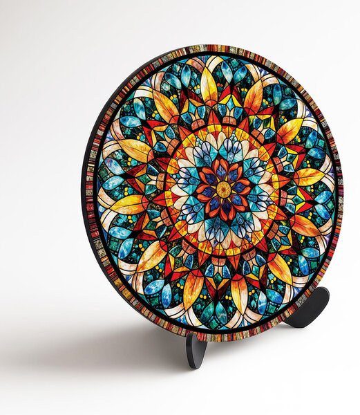 DUBLEZ | Mandala colorată de perete - Caleidoscopul sufletului | Imprimare UV premium