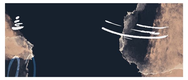 Tablou - Abstracție albastru închis (120x50 cm)