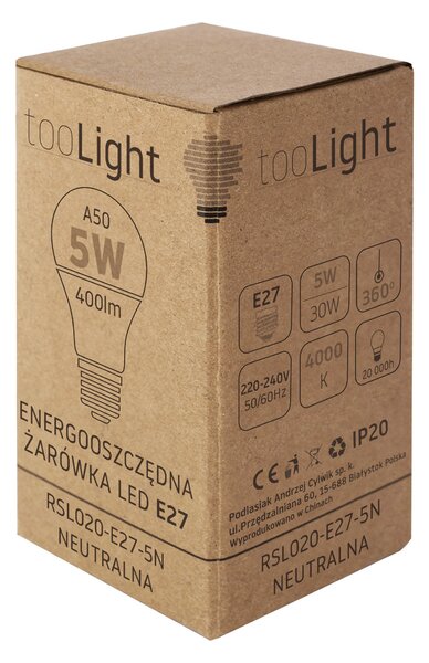 Bec cu LED RSL020 E27 5W Neutral