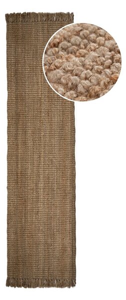 Covor din iută Flair Rugs Jute, 60 x 230 cm, maro
