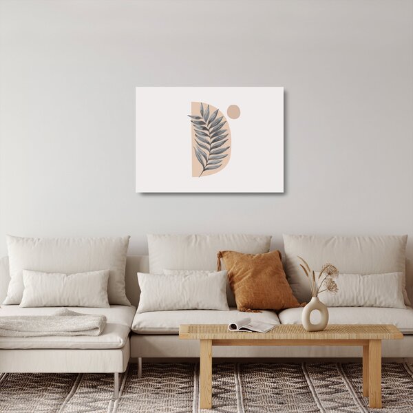Tablou pe sticlă - Foaie ilustrată N⁰1 (70x50 cm)