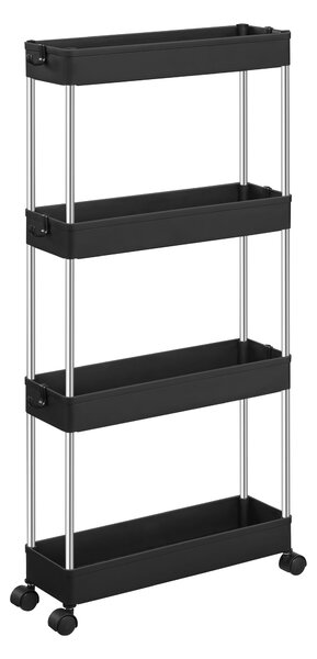 Raft ingust pe roti MOBIX cu 4 cosuri, negru