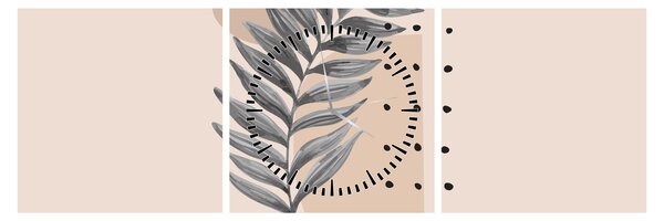 Tablou - Foaie ilustrată N⁰2 (cu ceas) (90x30 cm)