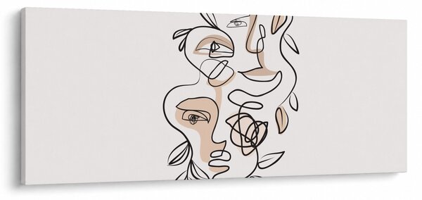 Tablou - Line art facials (120x50 cm)