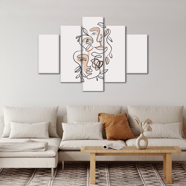 Tablou - Line art facials (150x105 cm)